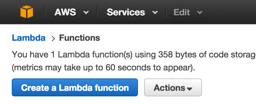 Create a lambda function